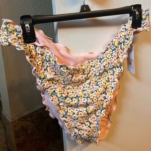 Shade & Shore Pink Floral Swimsuit Bikini Bottom Never Worn With Tags Size XL